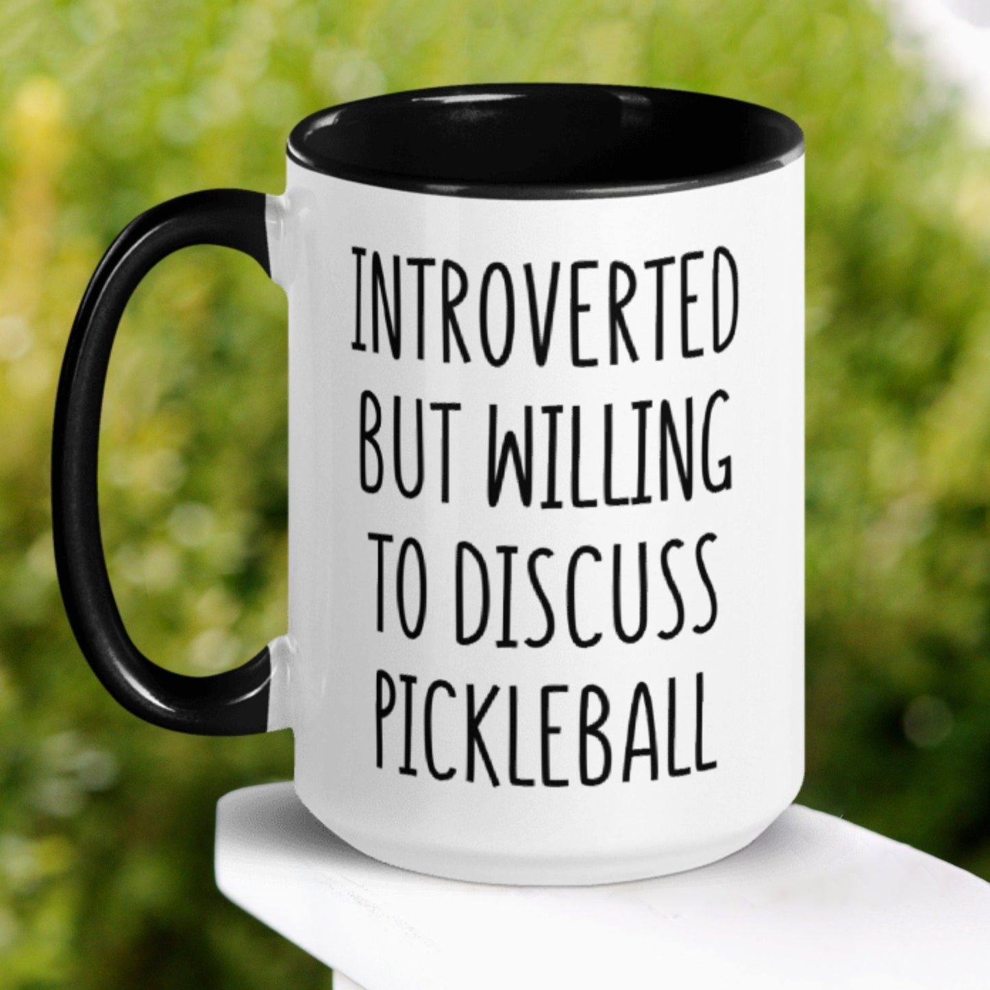 Pickleball Gifts, Pickleball Mug, Introverted But Willing To Discuss Pickleball, Introvert Mug - Zehnaria - HOBBIES & TRAVEL - Mugs