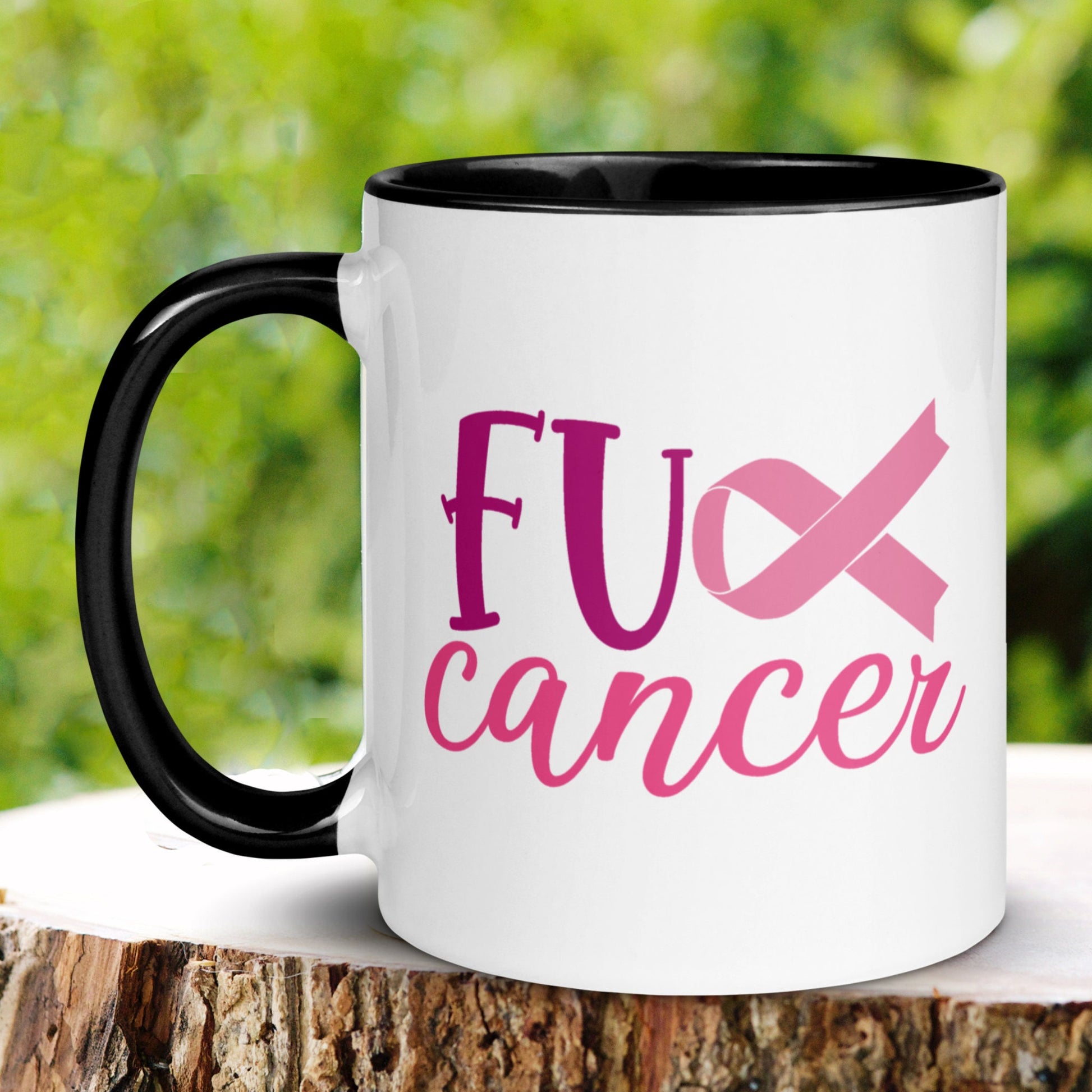 Fuck Cancer Mug, Cancer Care Package, Breast Cancer Gifts, Cancer Survivor Gift - Zehnaria - INSPIRE & MOTIVE - Mugs