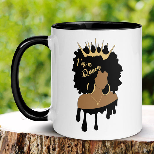 Black Girl Magic Mug, Black Queen Mug, Melanin Drippin, Black Girl Mug - Zehnaria - CULTURAL - Mugs