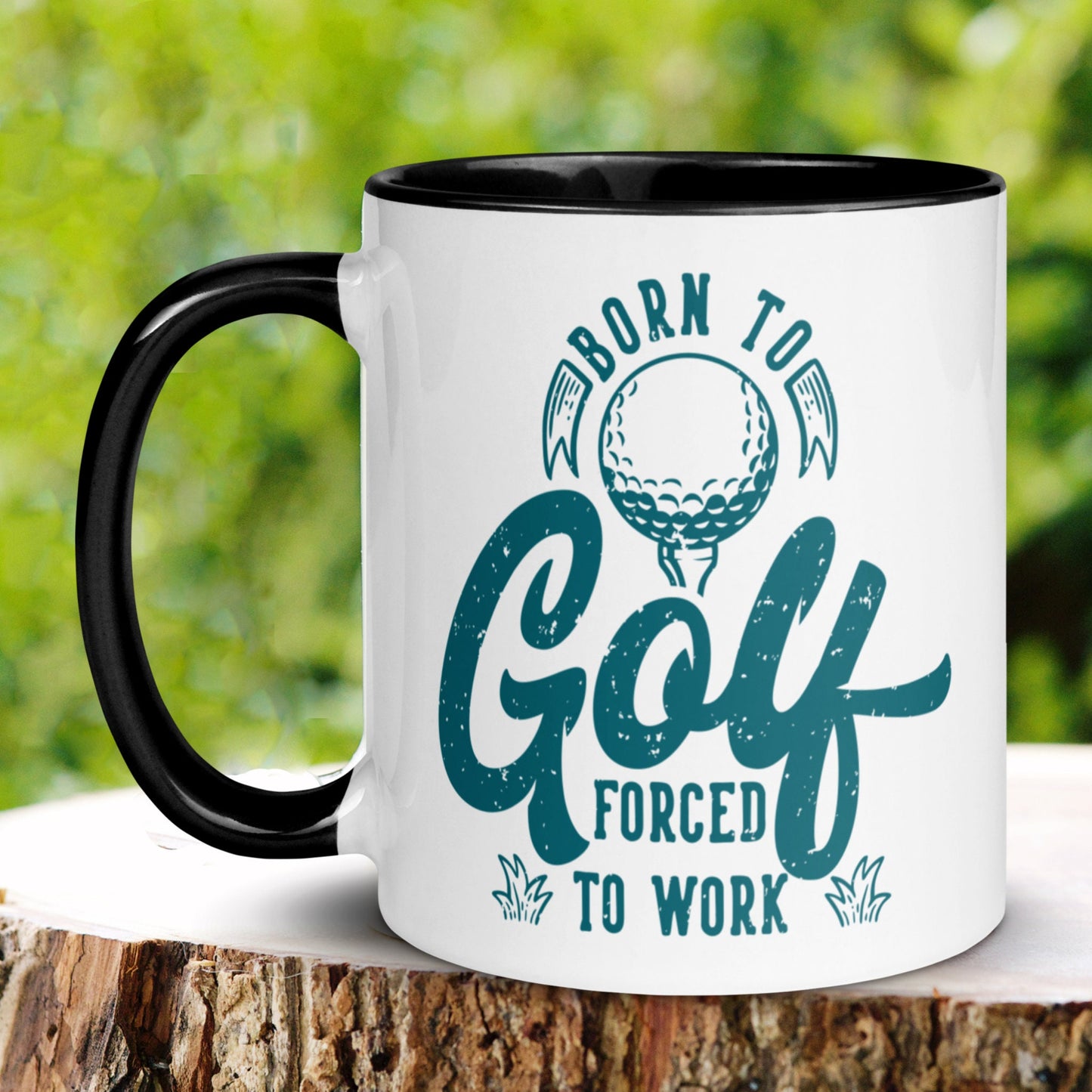 Golf Lover Mug, Funny Golf Mug Golf Gift, Born to Golf Forced to Work Mug, Golf Gift for Him Dad Husband - Zehnaria - HOBBIES & TRAVEL - Mugs