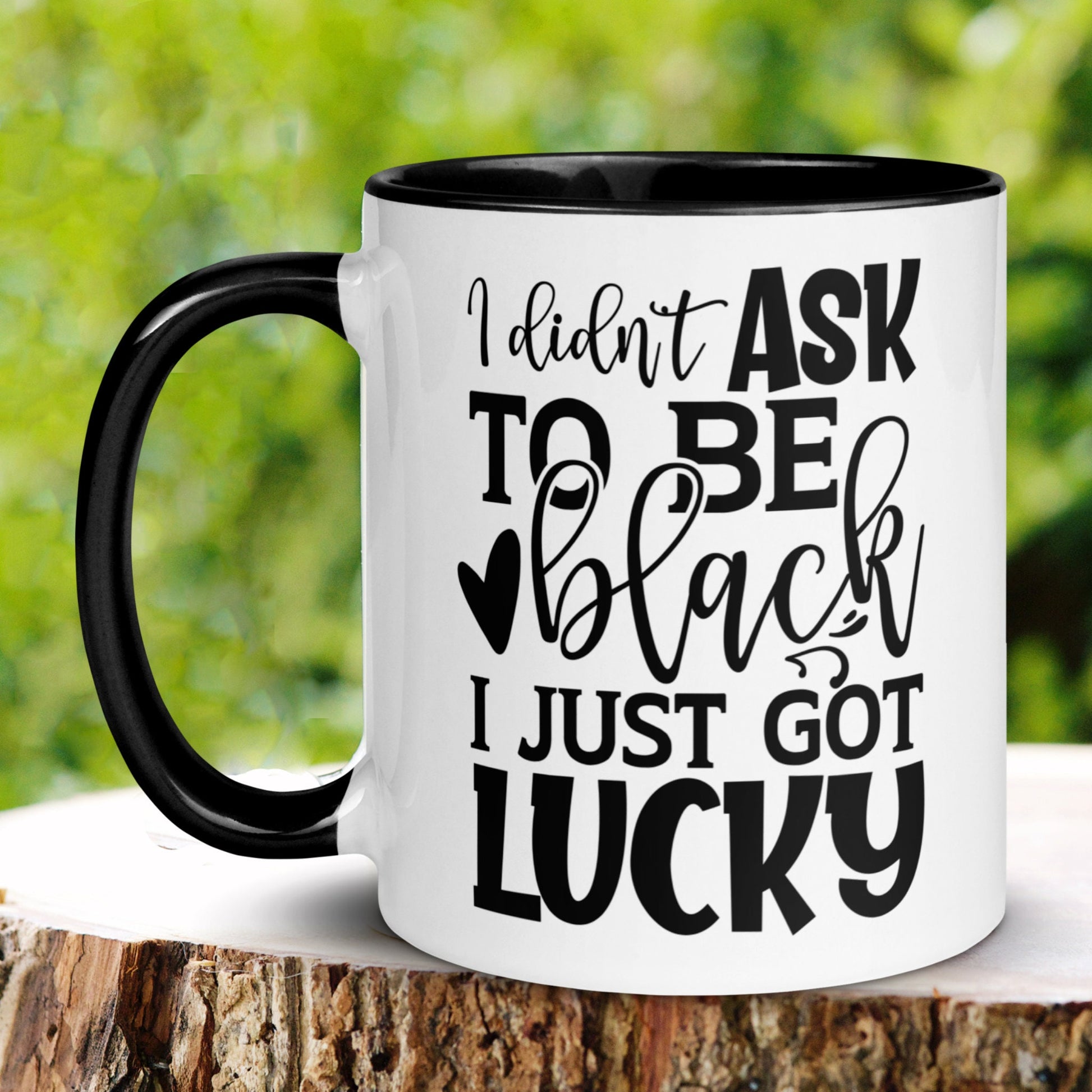 African American Mug, Lucky to be Black Mug, Black Girl Magic Mug, Black Pride Mug - Zehnaria - CULTURAL - Mugs