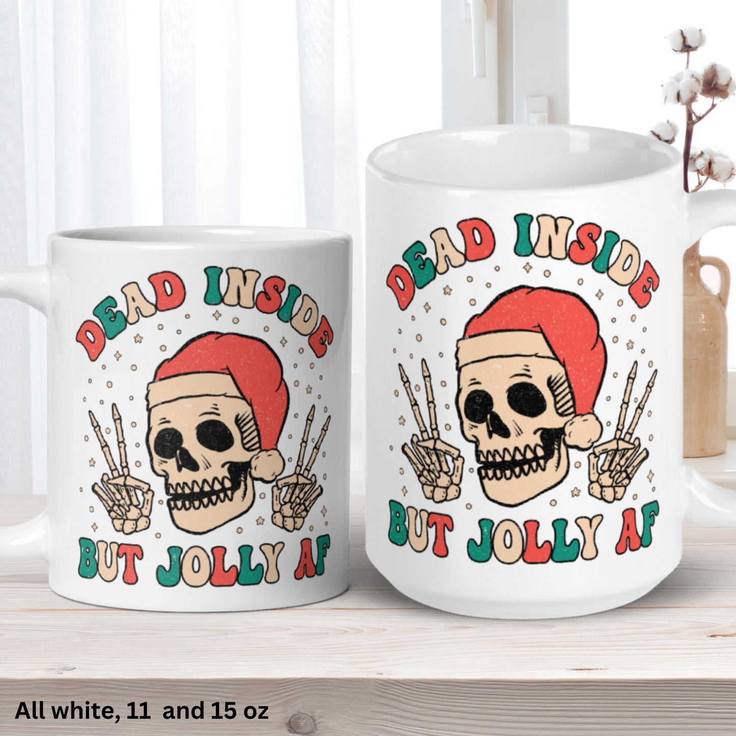 Funny Christmas Mug, Christmas Gifts, Christmas Tree Mug, Christmas Skeleton Mug - Zehnaria - WINTER HOLIDAY - Mugs