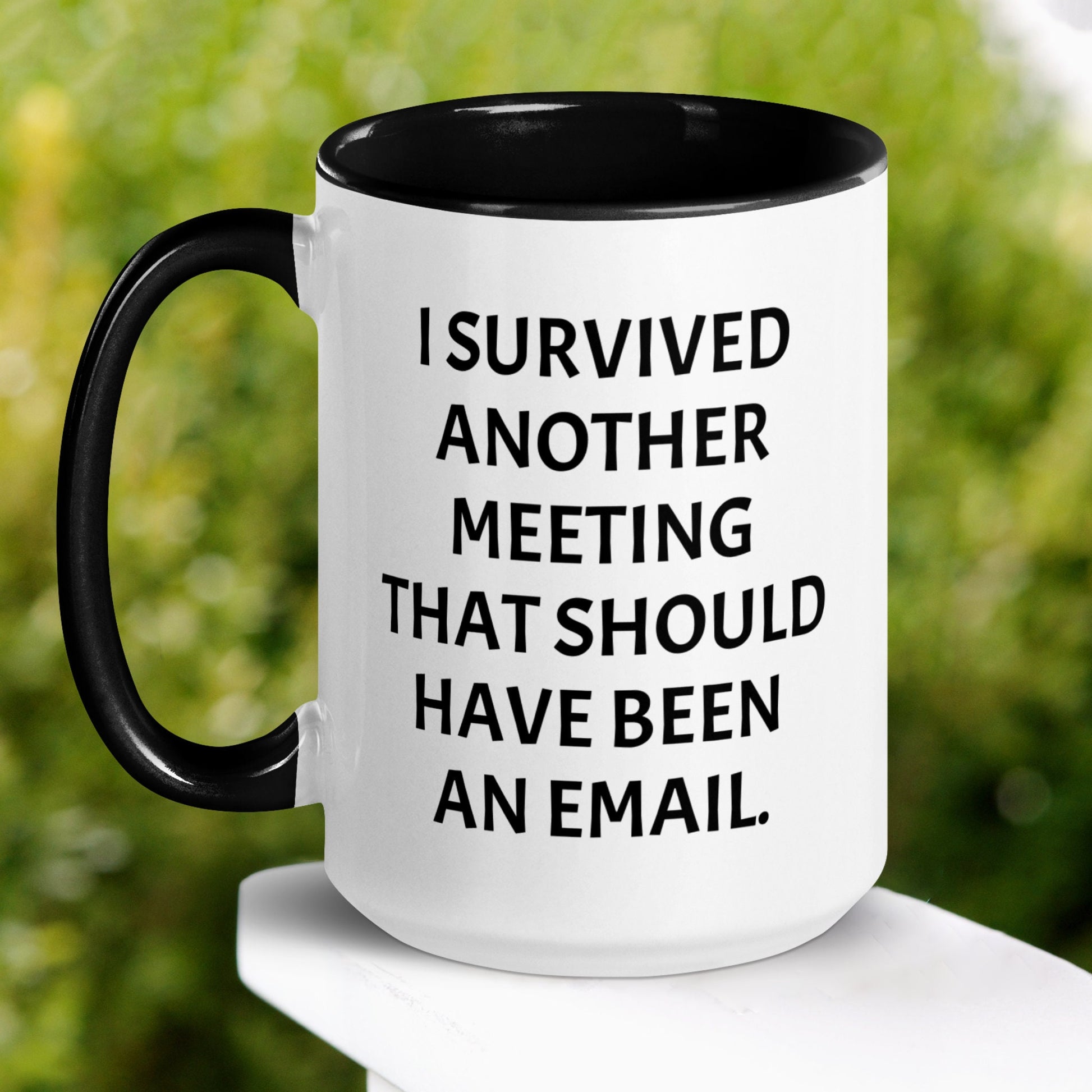 Office Mug, I Survived Another Meeting That Should Have Been An Email, Inspiration Mug, Funny Work Gift - Zehnaria - OFFICE & WORK - Mugs