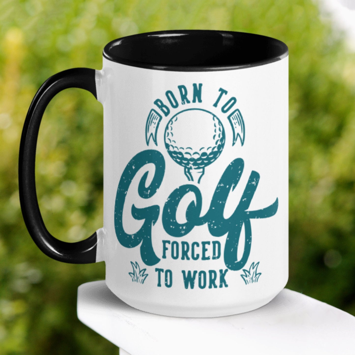 Golf Lover Mug, Funny Golf Mug Golf Gift, Born to Golf Forced to Work Mug, Golf Gift for Him Dad Husband - Zehnaria - HOBBIES & TRAVEL - Mugs