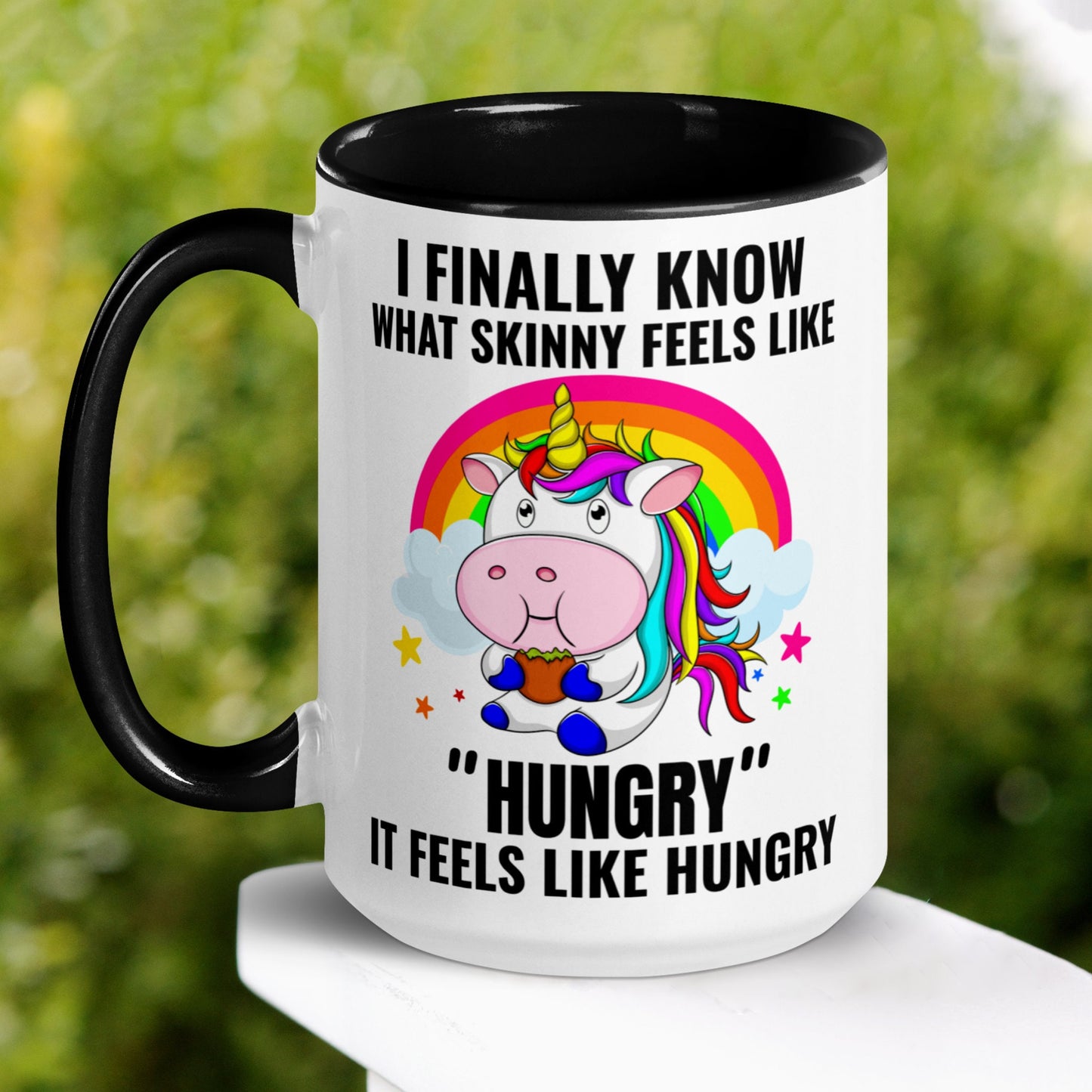 Weight Loss Mug, Sassy Mug, Funny Unicorn Mug, Hungry Skinny - Zehnaria - FUNNY HUMOR - Mugs