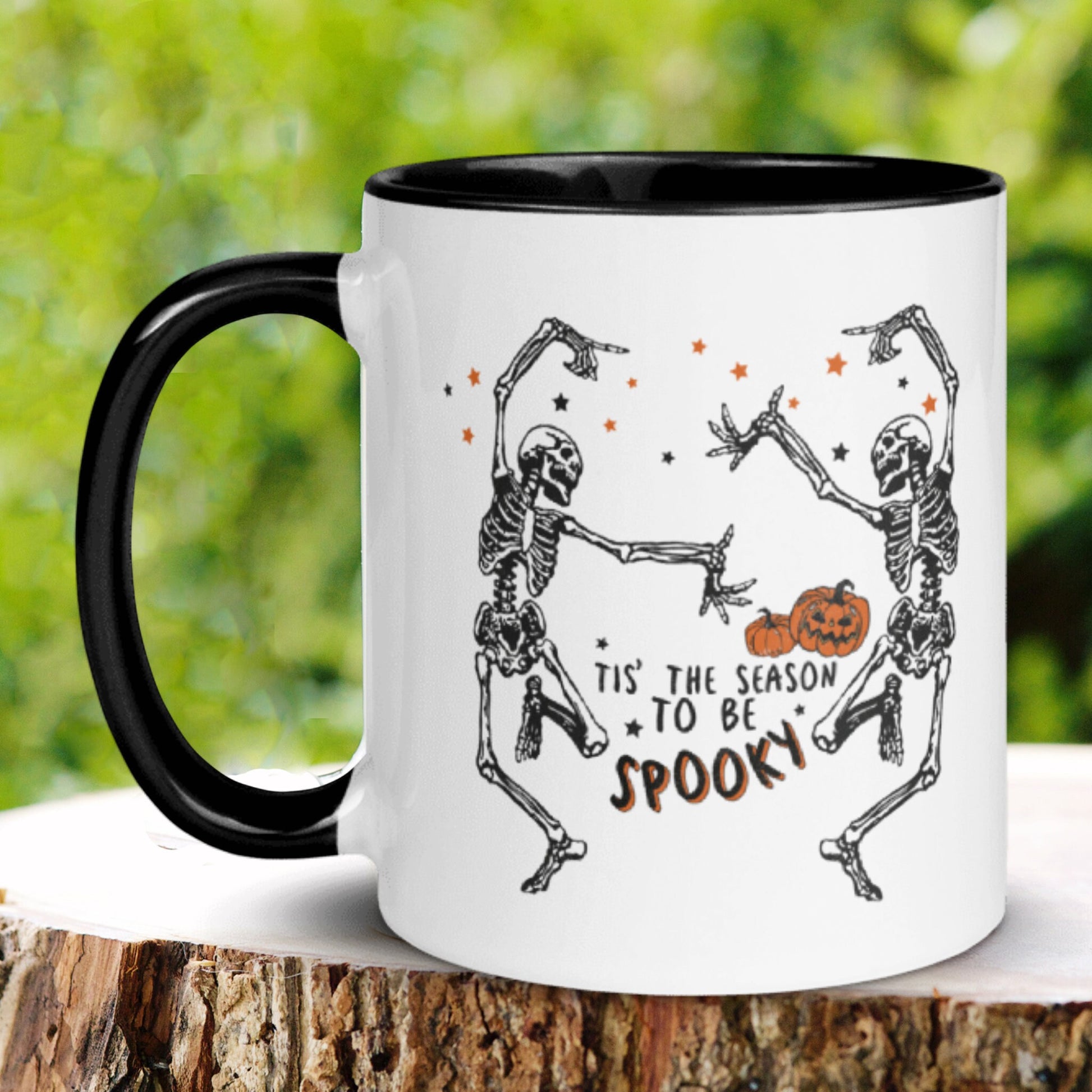 Halloween Mug, Halloween Gifts, Dancing Skeleton Mug, Skeleton Coffee Mug - Zehnaria - HALLOWEEN - Mugs