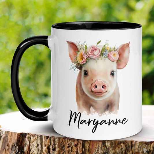 Pig Mug, Pig Coffee Mug, Pig Gifts, Pig Lover Mug - Zehnaria - PETS & ANIMALS - Mugs