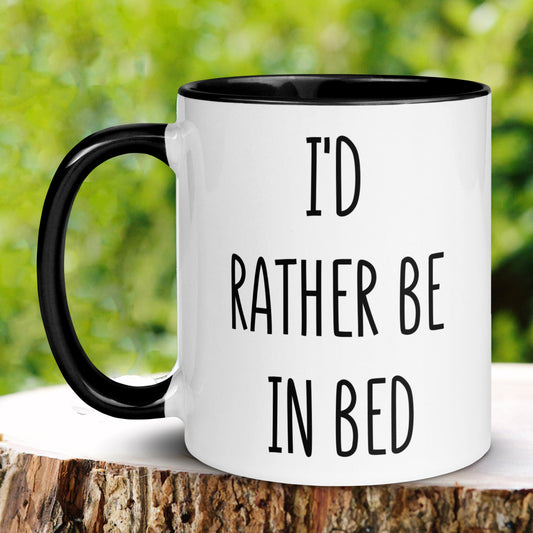 I'd Rather Be In Bed Mug, Sleeping Mug, Vacation Weekend, Work From Home - Zehnaria - FUNNY HUMOR - Mugs