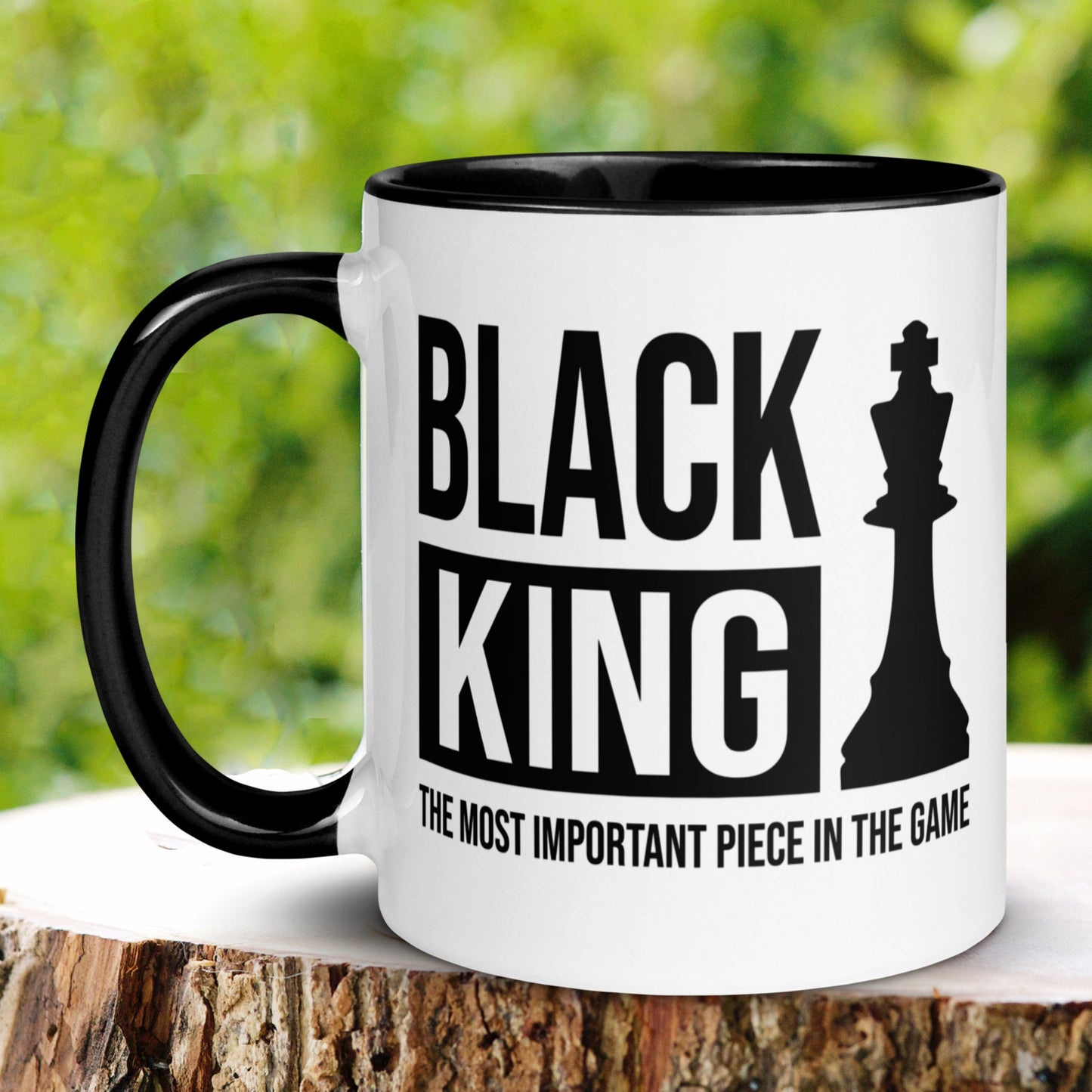 Black King Mug, Most Powerful Piece In The Game, Dad Mug, African American Man Gift - Zehnaria - CULTURAL - Mugs