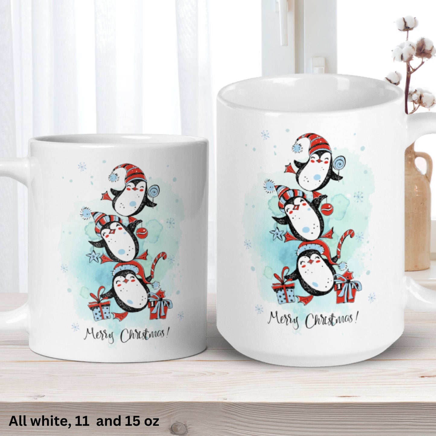 Christmas Gifts, Christmas Penguins, Christmas Mug, Merry Christmas - Zehnaria - WINTER HOLIDAY - Mugs