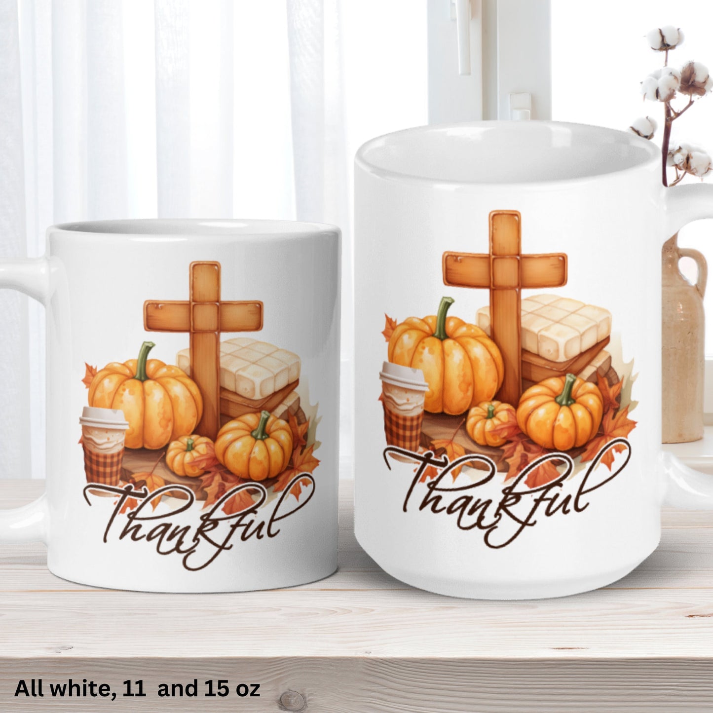 Christian Gifts, Christian Mugs, Thanksgiving Mug, Holiday Mug - Zehnaria - MORE HOLIDAYS & SEASONS - Mugs