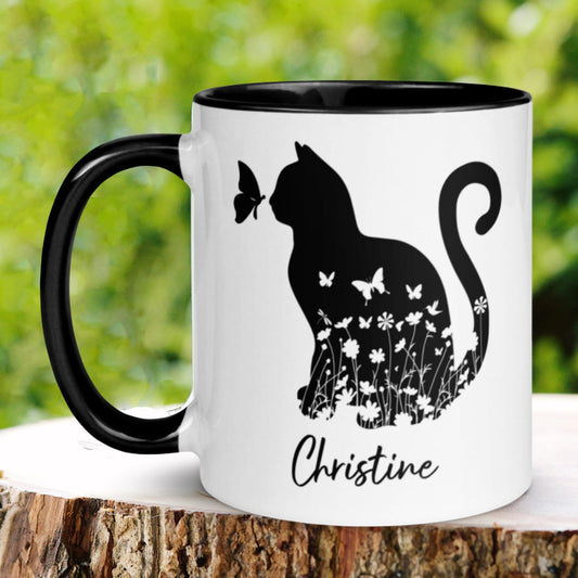 Cat Gifts, Personalized Cat Mug,Custom Cat Mug, Cat Mom Mug, Cat Lover Gift - Zehnaria - FAMILY & FRIENDS - Mugs