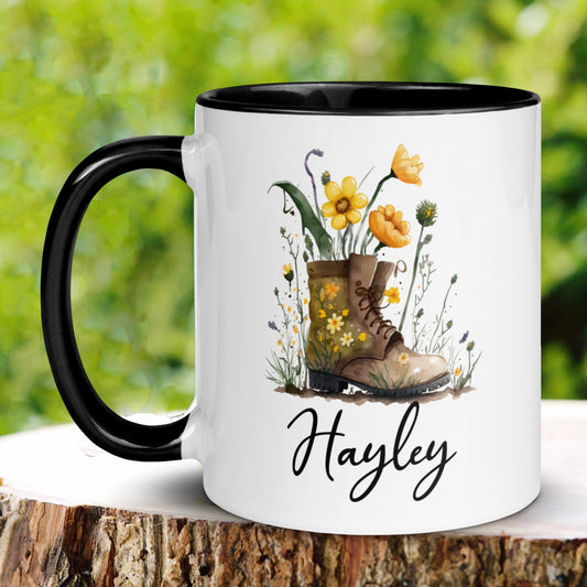 Fall Mug, Spring Mug, Cowboy Boots Mug, Custom Name Mug - Zehnaria - FAMILY & FRIENDS - Mugs