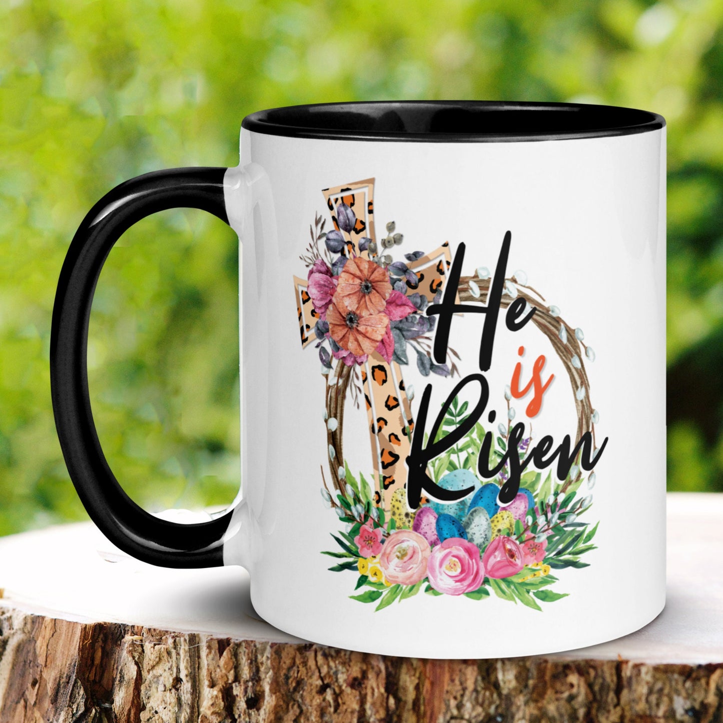 Christian Gifts, Christian Mug, He Is Risen, Easter Mugs - Zehnaria - MORE HOLIDAYS & SEASONS - Mugs