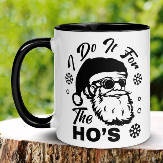 Funny Christmas Mug, I Do It for the Ho's, Funny Santa Mug, Funny Christmas Coffee Mug - Zehnaria - WINTER HOLIDAY - Mugs