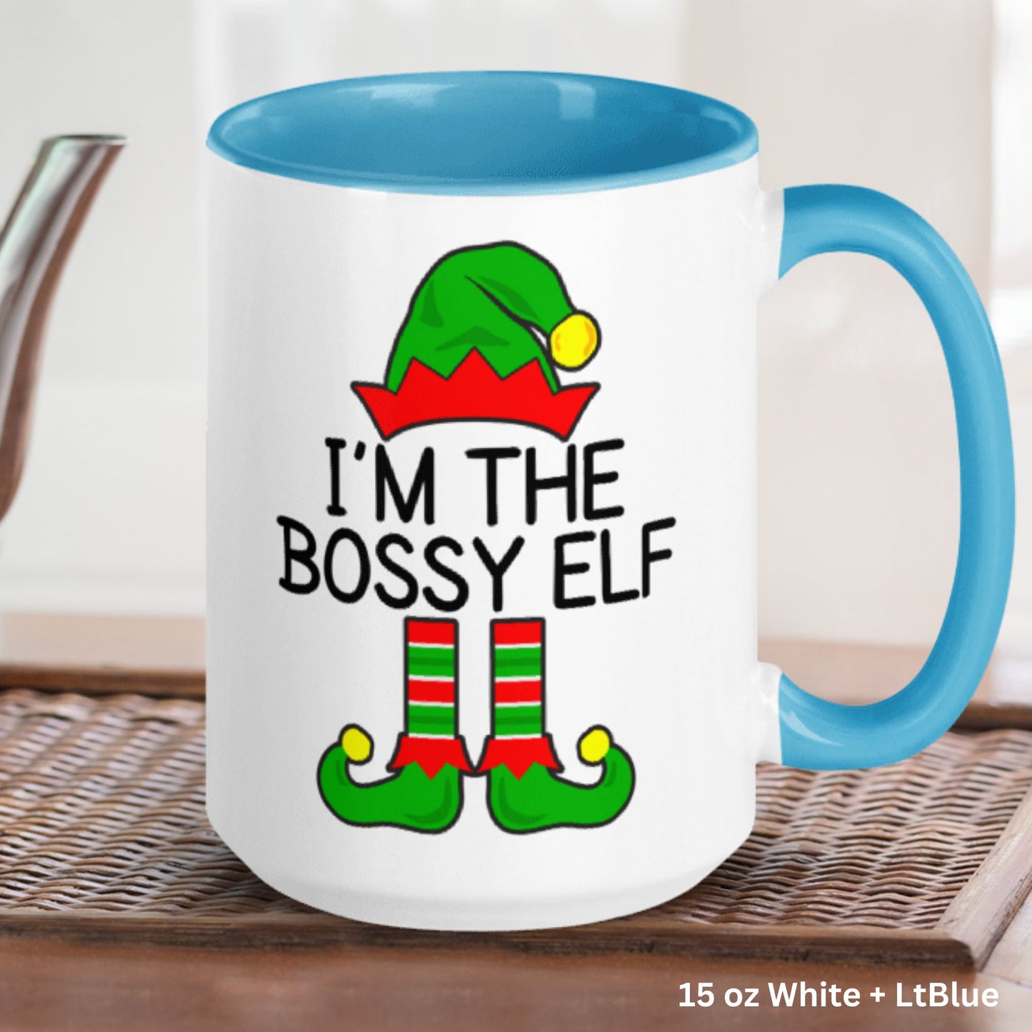 Christmas Mug, Bossy Elf, Elf Mug, Boss Mug - Zehnaria - WINTER HOLIDAY - Mugs