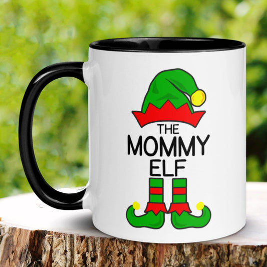 Christmas Mug, Mommy Elf, Elf Mug, Mom Mug - Zehnaria - WINTER HOLIDAY - Mugs