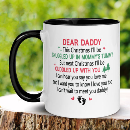 Dad to Be Christmas Mug, DILF 2024 Mug, Future Dad Mug, Pregnant Mom Mug - Zehnaria - WINTER HOLIDAY - Mugs