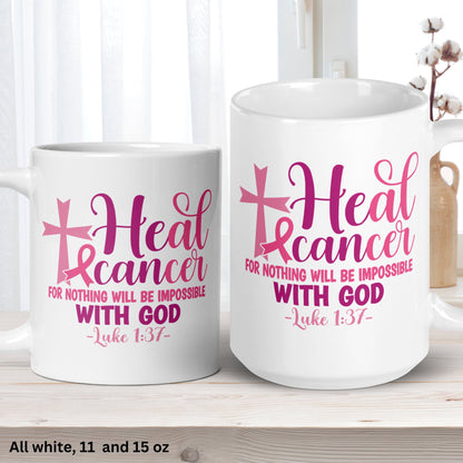 Cancer Mug, Breast Cancer, Cancer Survivor Gift, Breast Cancer Gifts - Zehnaria - INSPIRE & MOTIVE - Mugs