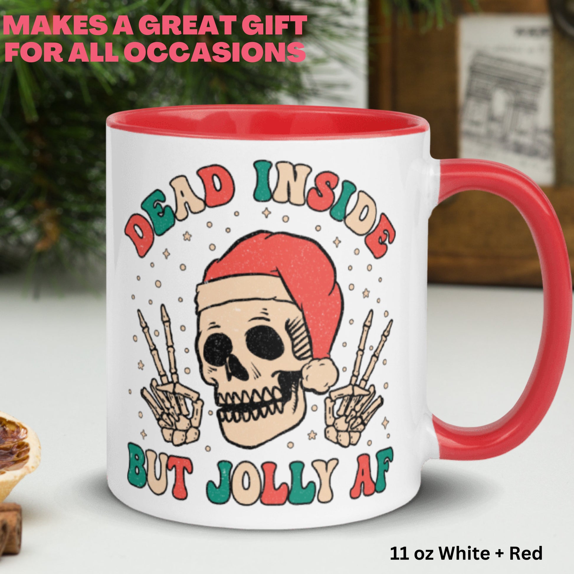 Funny Christmas Mug, Christmas Gifts, Christmas Tree Mug, Christmas Skeleton Mug - Zehnaria - WINTER HOLIDAY - Mugs