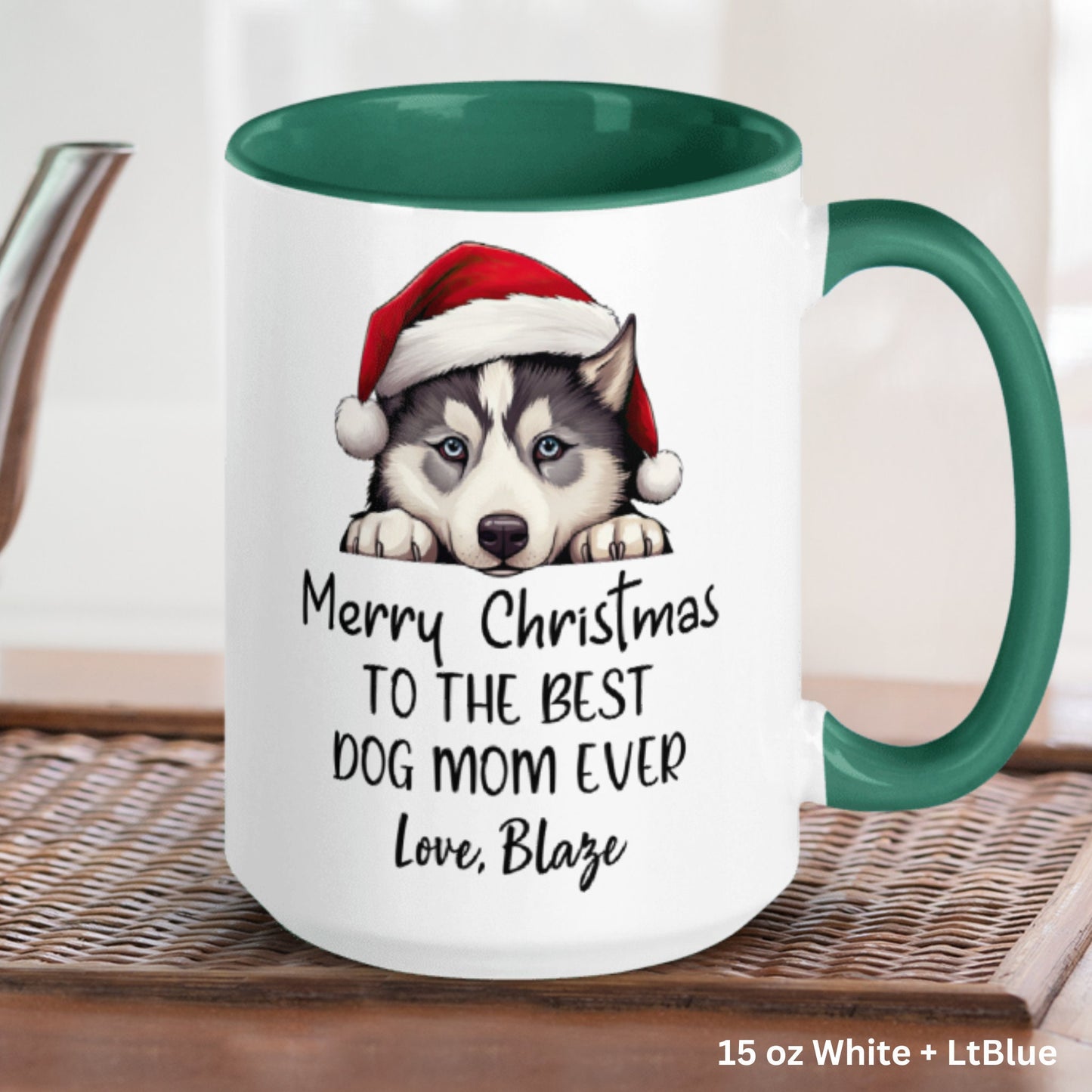 Personalized Dog Mug, Christmas Gift, Holiday Mug, Christmas Mug - Zehnaria - WINTER HOLIDAY - Mugs