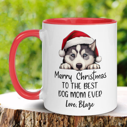 Personalized Dog Mug, Christmas Gift, Holiday Mug, Christmas Mug - Zehnaria - WINTER HOLIDAY - Mugs