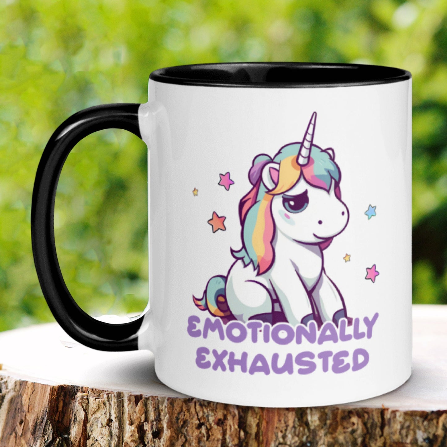 Funny Unicorn Mug, Sassy Mug, Emotionally Exhausted Mug, Mental Health Mug - Zehnaria - FUNNY HUMOR - Mugs