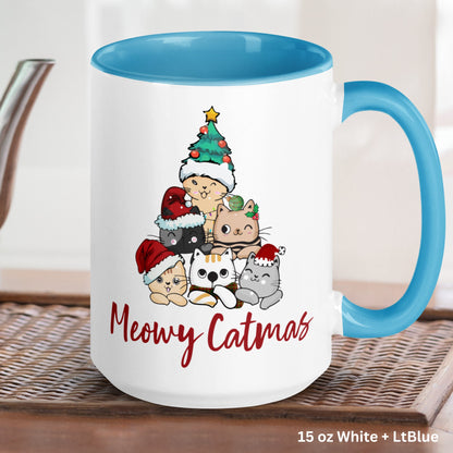 Christmas Gifts, Cat Mug, Christmas Mug, Cat Mom - Zehnaria - WINTER HOLIDAY - Mugs