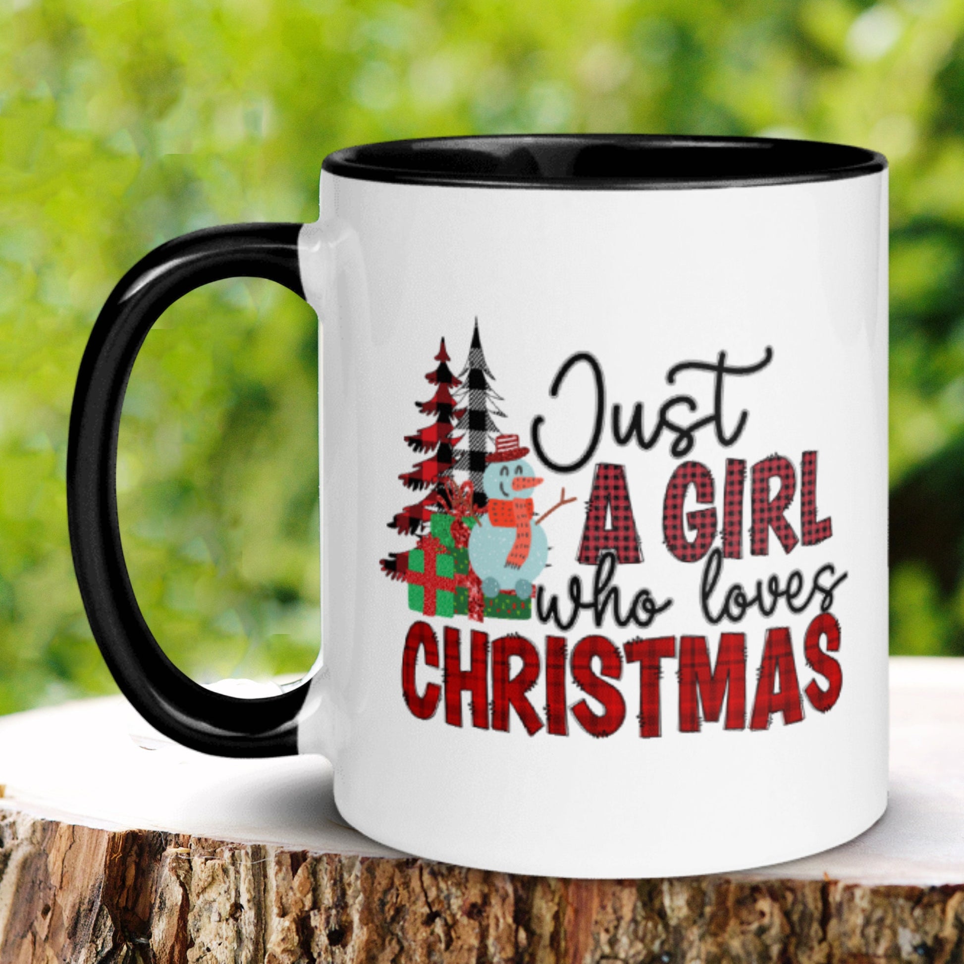 Just A Girl Who Loves Christmas, Christmas Gifts, Christmas Mug, Happy Holidays - Zehnaria - WINTER HOLIDAY - Mugs