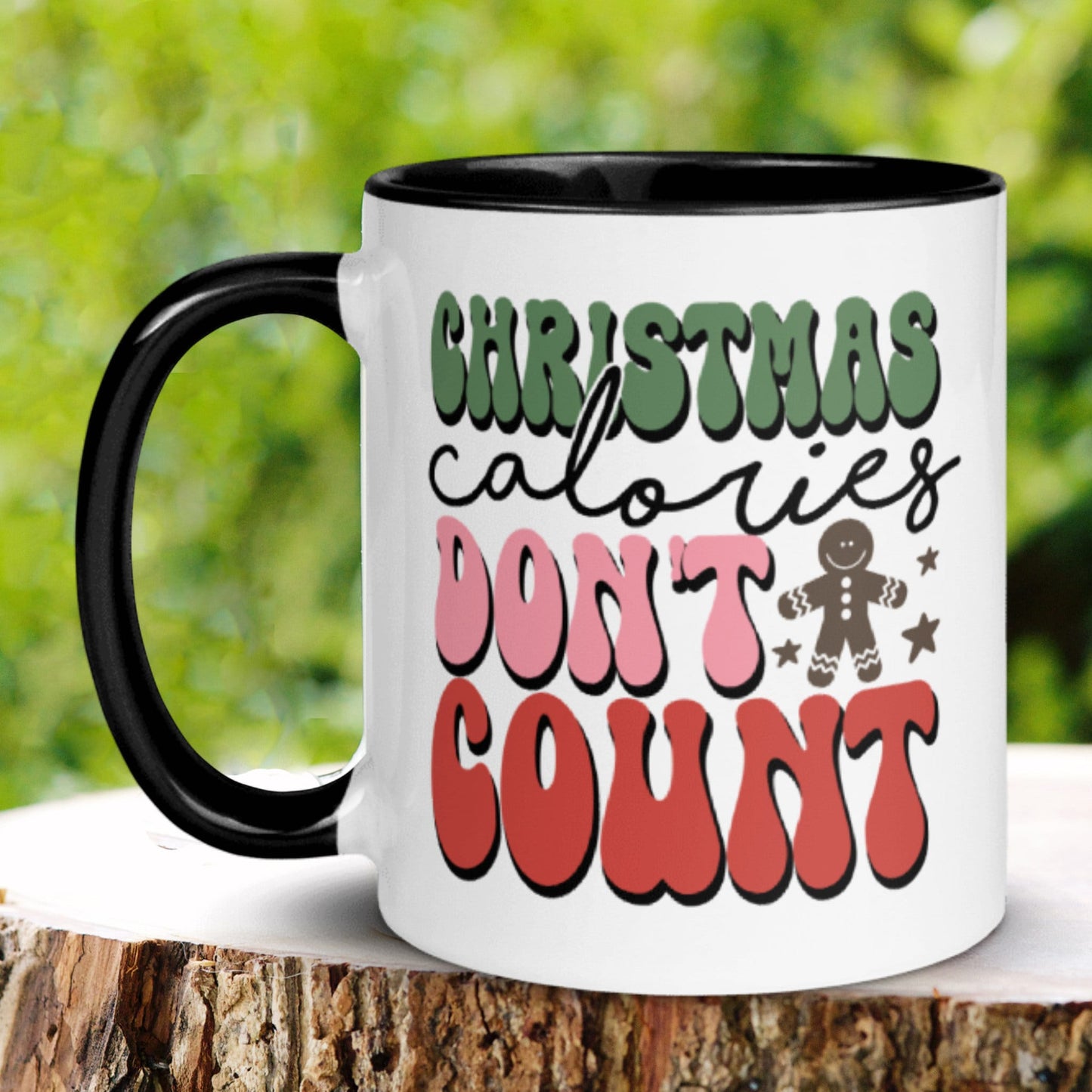 Christmas Calories Don't Count, Christmas Gifts, Christmas Mug, Retro Christmas Mug - Zehnaria - WINTER HOLIDAY - Mugs