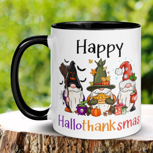 Happy Hallothanksmas Mug, Gift for Christmas, Tis the Season Mug, Christmas Mug - Zehnaria - WINTER HOLIDAY - Mugs