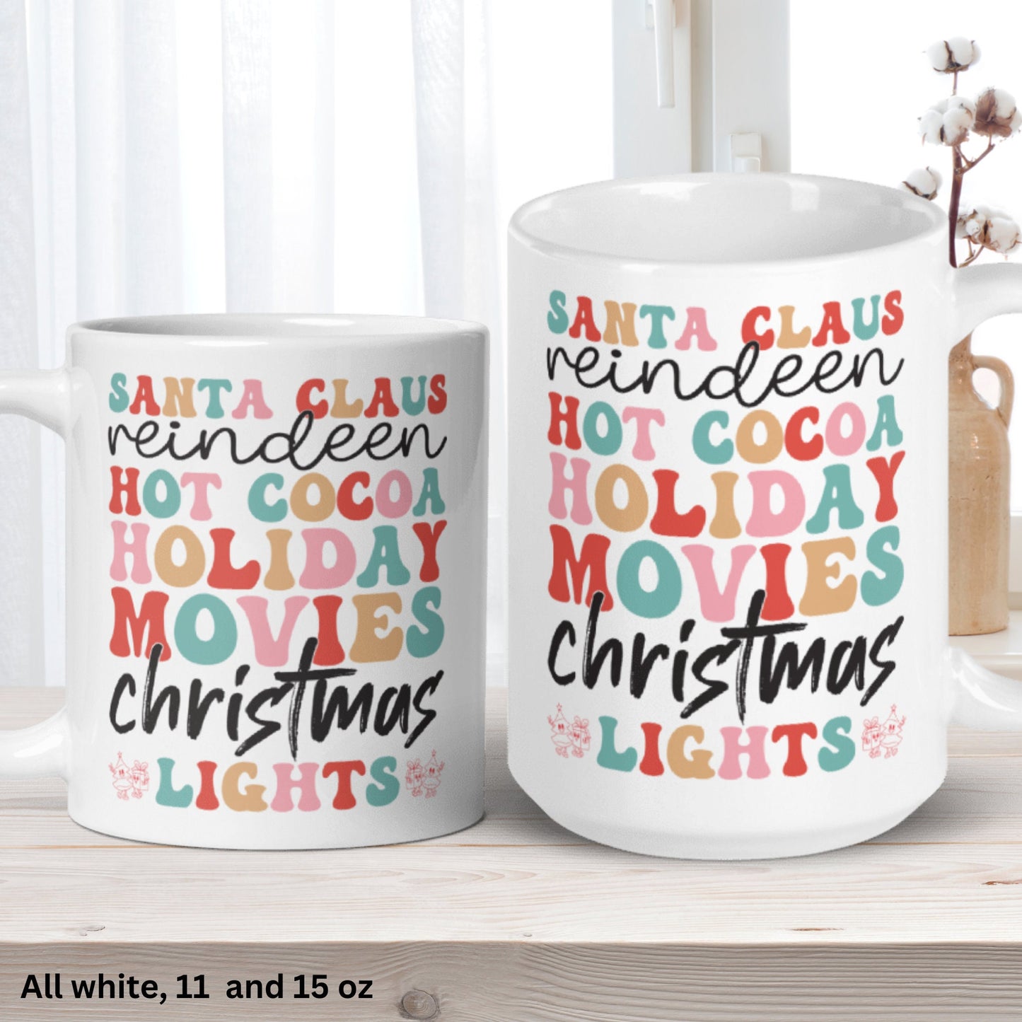 Retro Christmas Gifts, Retro Christmas Mug, Merry Christmas, Retro Holiday Mug - Zehnaria - WINTER HOLIDAY - Mugs