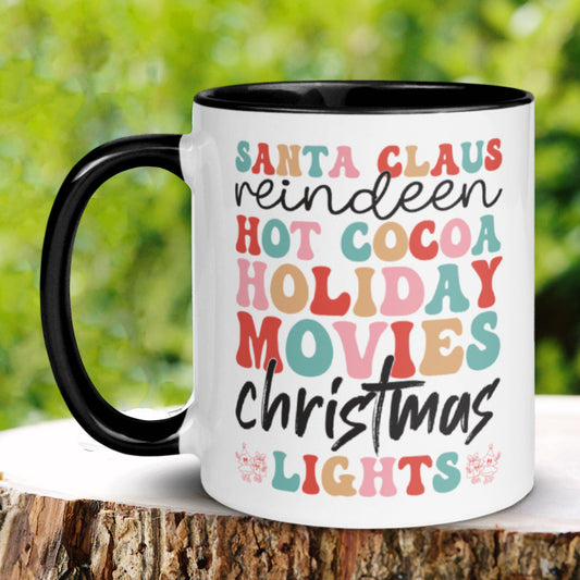 Retro Christmas Gifts, Retro Christmas Mug, Merry Christmas, Retro Holiday Mug - Zehnaria - WINTER HOLIDAY - Mugs