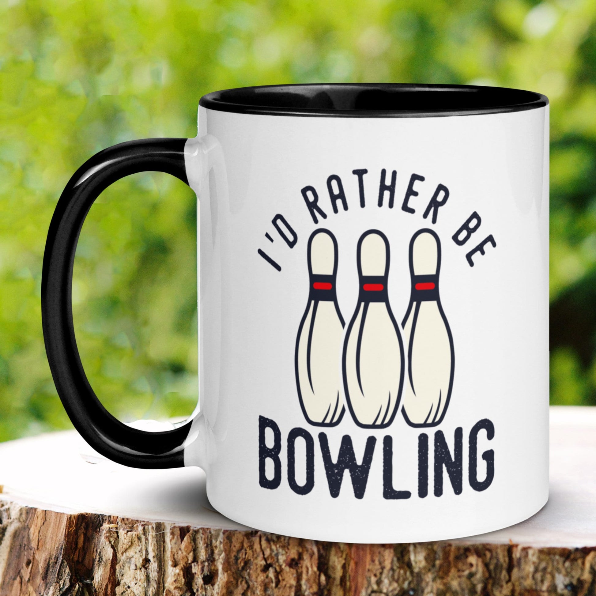 Bowling Mug, I'd Rather Be Bowling Mug, Bowler Gift, Bowling League - Zehnaria - HOBBIES & TRAVEL - Mugs