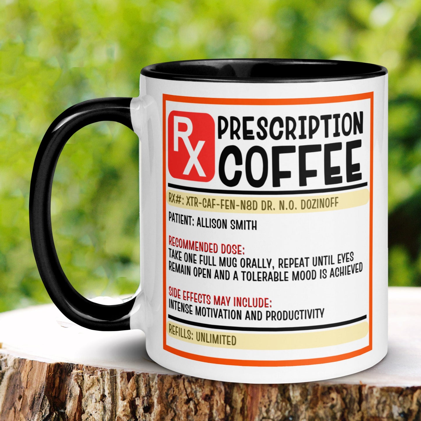 Personalized Coffee Prescription Mug, Pharmacist Coffee Mug, Funny Nurse Mug, Prescription Label Mug - Zehnaria - FUNNY HUMOR - Mugs