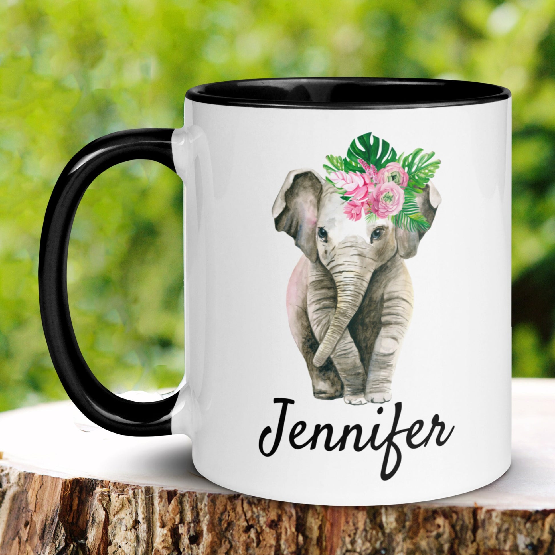 Elephant Gifts, Elephant Mug, Elephant Coffee Mug, Elephant Cup - Zehnaria - PETS & ANIMALS - Mugs