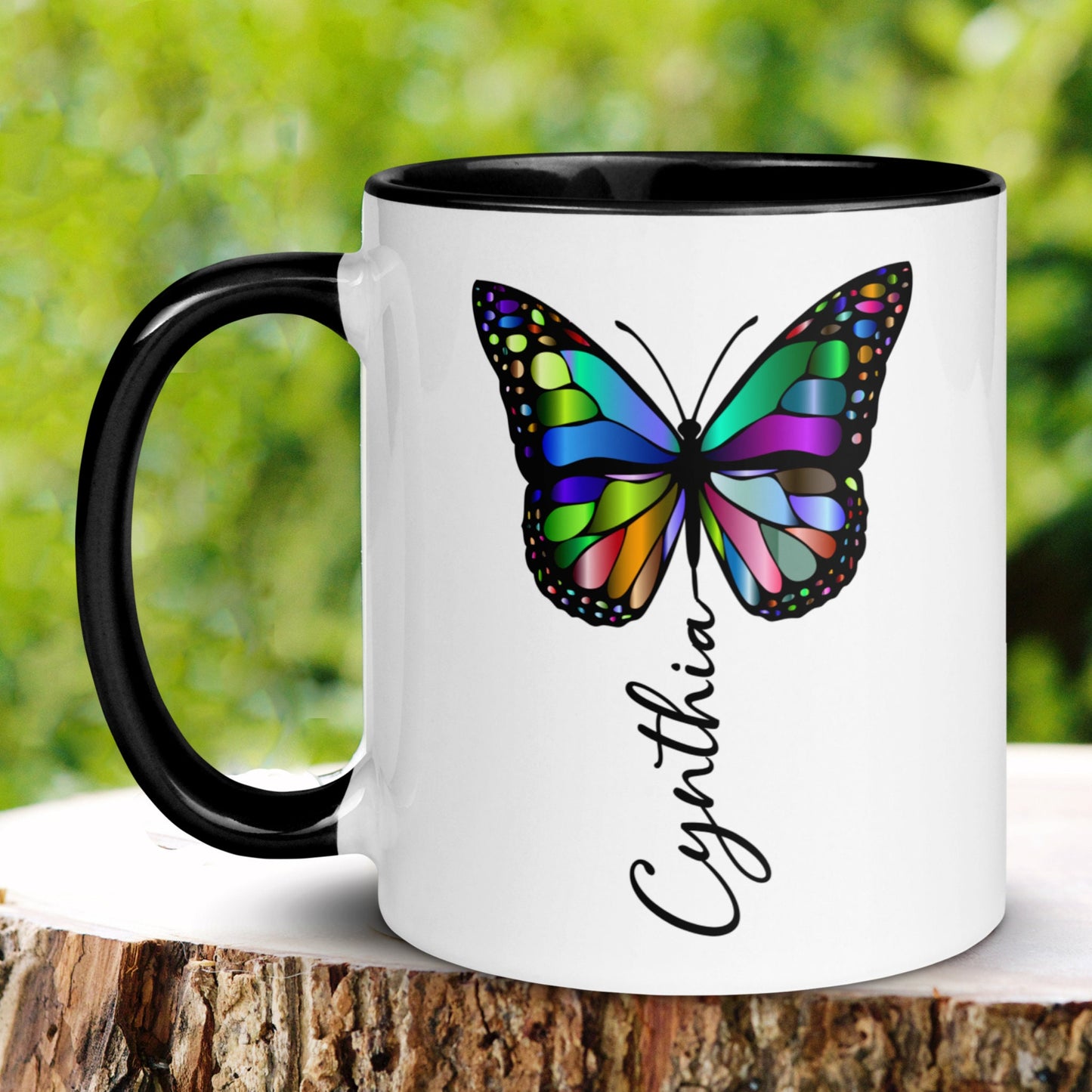 Butterfly Mug, Personalized Mug, Custom Name Mug, Personalized Name Mug - Zehnaria - PETS & ANIMALS - Mugs