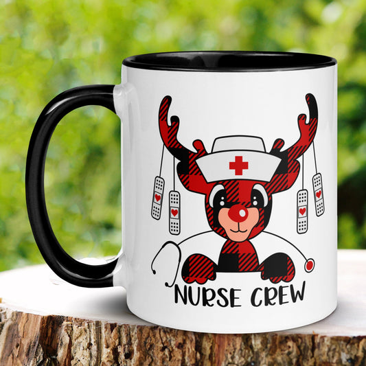 Christmas Gifts, Nurse Gift, Reindeer Mug, Funny Coffee Mug - Zehnaria - WINTER HOLIDAY - Mugs