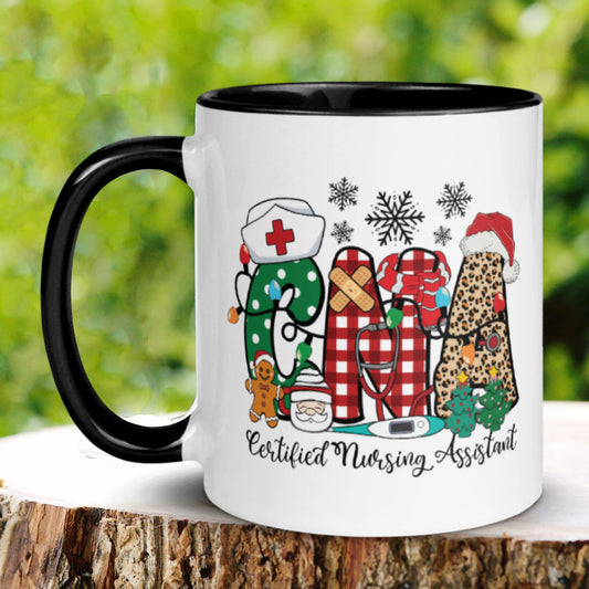 Nurse Gift, CNA Holiday Mug, Nurse Mug, Christmas CNA Gift - Zehnaria - WINTER HOLIDAY - Mugs