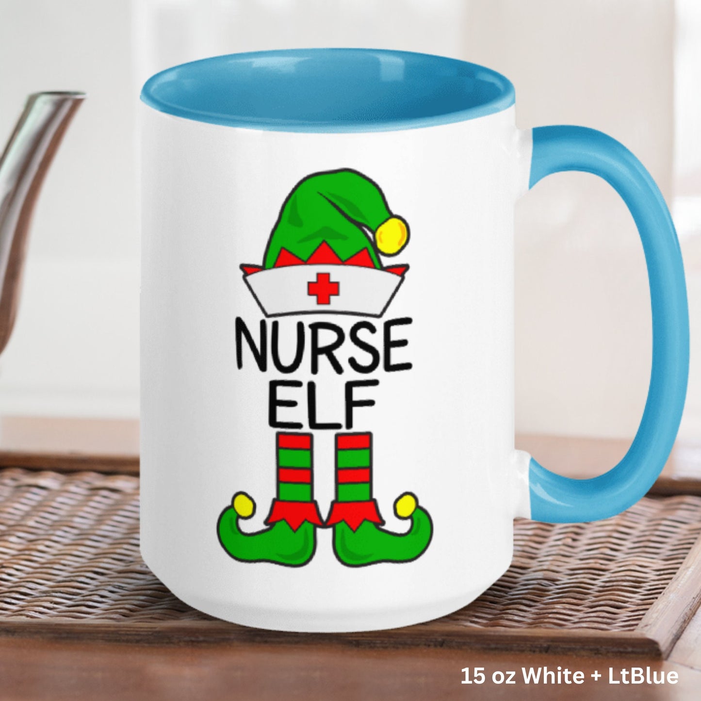 Nurse Gift, Christmas Gifts, Nurse Christmas Mug, Elf Mug - Zehnaria - WINTER HOLIDAY - Mugs