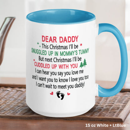 Dad to Be Christmas Mug, DILF 2024 Mug, Future Dad Mug, Pregnant Mom Mug - Zehnaria - WINTER HOLIDAY - Mugs