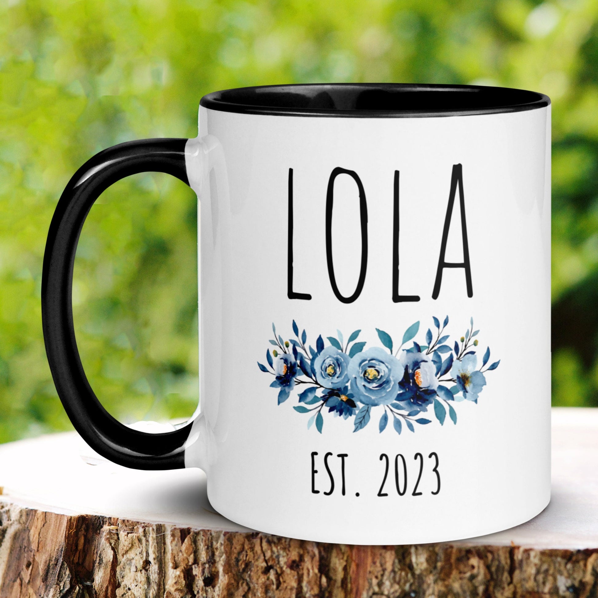 Lola Mug, Flower Name Mug, Custom Name Mug, Name Coffee Mug - Zehnaria - FAMILY & FRIENDS - Mugs