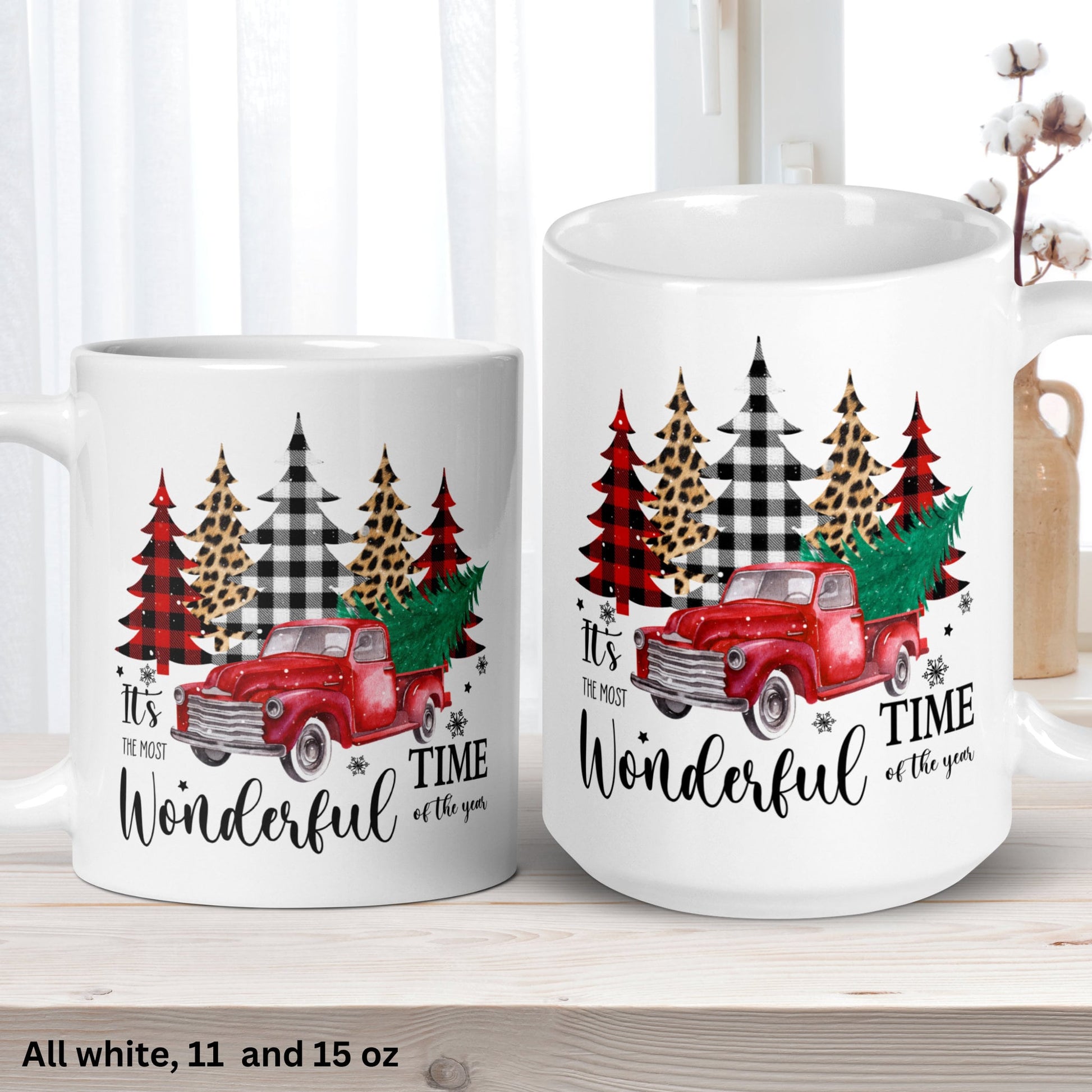 It's The Most Wonderful Time Of The Year, Christmas Gifts, Christmas Mug, Christmas Tree Mug - Zehnaria - WINTER HOLIDAY - Mugs