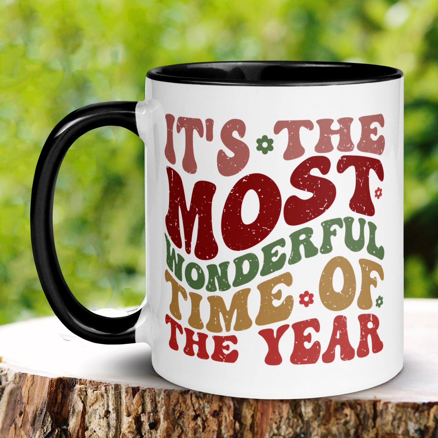 It's The Most Wonderful Time Of The Year, Christmas Gifts, Christmas Mug, Retro Christmas - Zehnaria - WINTER HOLIDAY - Mugs