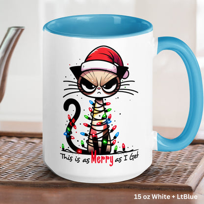 Cat Mug, Christmas Gifts, Christmas Mug, Christmas Lights - Zehnaria - WINTER HOLIDAY - Mugs