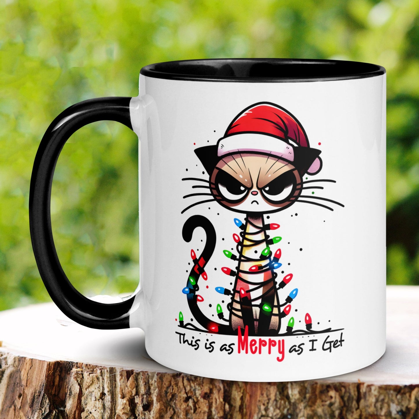 Cat Mug, Christmas Gifts, Christmas Mug, Christmas Lights - Zehnaria - WINTER HOLIDAY - Mugs