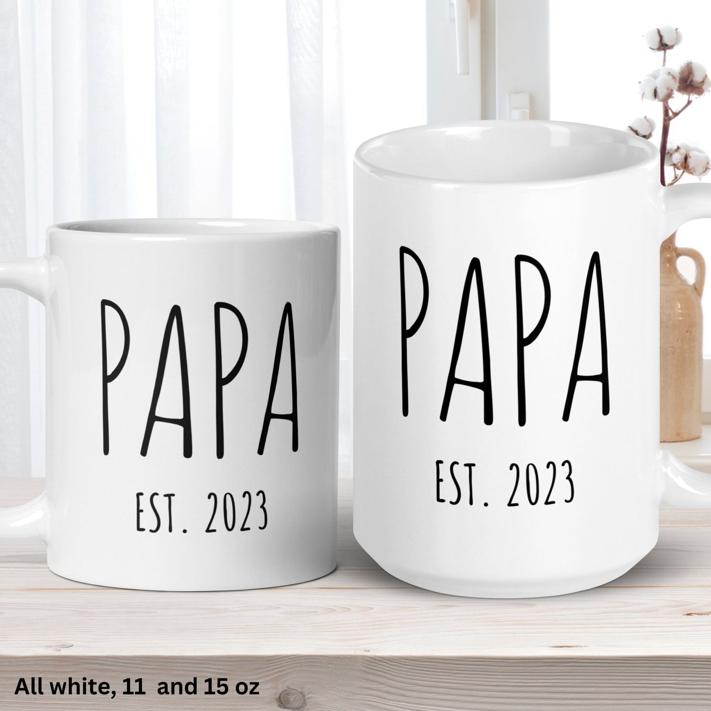 Papa Mug, Personalized Mug, Papa Gifts, Name Mug - Zehnaria - FAMILY & FRIENDS - Mugs