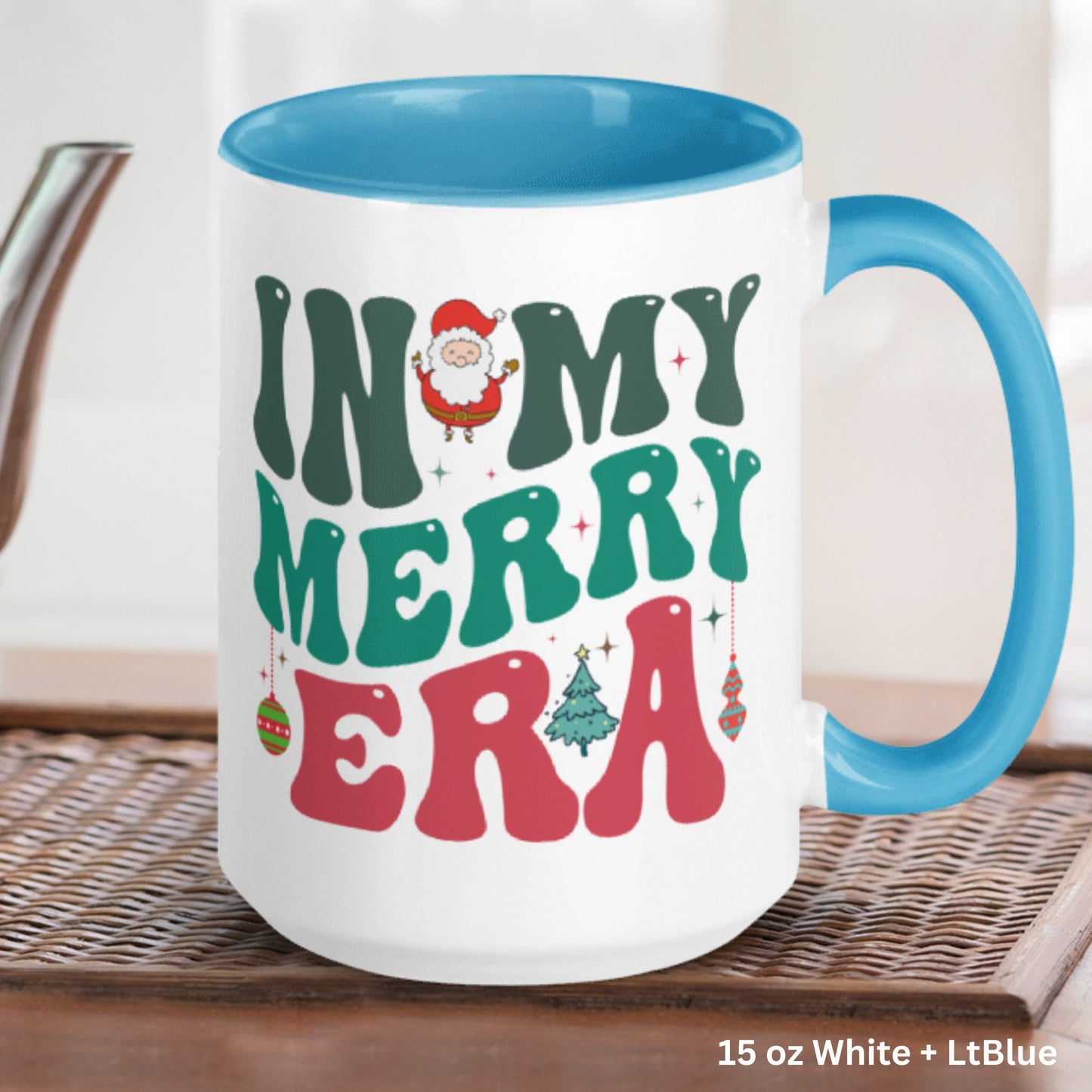 In My Merry Era Mug, Christmas Gifts, Christmas Mug, Retro Holiday Mug - Zehnaria - WINTER HOLIDAY - Mugs