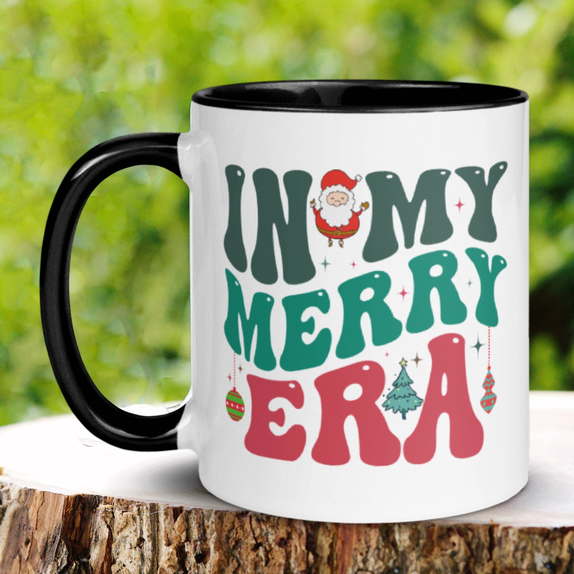 In My Merry Era Mug, Christmas Gifts, Christmas Mug, Retro Holiday Mug - Zehnaria - WINTER HOLIDAY - Mugs