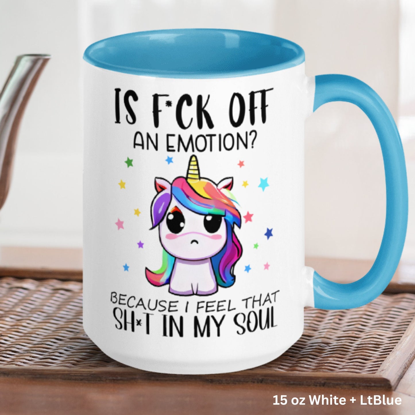 Funny Unicorn Mug, Sassy Mug, Emotionally Exhausted Mug, Mental Health Mug - Zehnaria - FUNNY HUMOR - Mugs